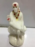 Sai Amrut White Stone Marble Shirdi Sai Baba Idol Statue