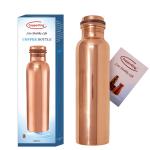 CopperKing Pure Plain Polish Copper Bottle 100% Pure and Healthy | Leak Proof Protection | BPA & Toxic Free (1 Litre - 1000ml ) Best Use For Your Healthy Life