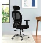 TRENDS FURNISHERS Premium High Back Ergonomic Chair for Office, Study, 360 Degree Swivel (Black)