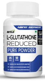 NutriJa L-Glutathione Reduced Powder | 100% Pure Glutathione for healthy Brightening, Whitening & Radiant Skin | Improves Skin Tone & Lighten Skin Naturally - (25 Grams (50 Servings))