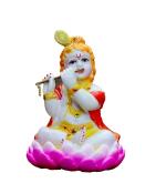 ATUT Kamal Krishna Idol for Home Puja and Home Decor ,in Medium Size,Multicolour, Unbreakable- 19cm