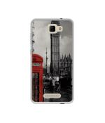 Casotec London Theme Design Printed Silicon Soft TPU Back Case Cover for Panasonic Eluga I3