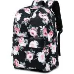 Toil Moil Waterproof Women's Backpack Wallet Print School Backpack Girls Black (Color : Black, Size : One Size)