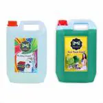 Mizziwash Washing machine liquid detergent transpernt+ Dish Cleaning Gel green (5+ 5 LTR)