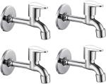 Bathonix Torrent Zinc Alloy Wall Mounted Long Nose Long Body - Pack Of 4 Bib Tap Faucet (Wall Mount Installation Type)
