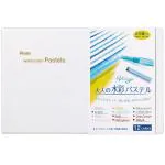 Pentel Aquash Watercolor Oil Pastels Set with Water Brush Pen | Non-Toxic, Water-Soluble Oil Pastels | Set of 12 Shades (GHW1-12)