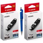 CANON PGI 750 Black Twin Ink Cartridge (PACK OF 2) with 3in1 Multi-Function Creative Mobile Phone Stand