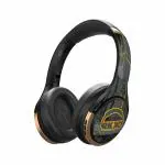 Ekko Skull Alterego H03 Classic Wireless Gaming Headphones Upto 90 Hours Playback, Bluetooth On Ear Headphones with Mic, Max Bass, Padded Ear Cushions (Black Pattern)