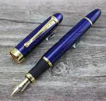 GOLD LEAF Jinhao X450 Fountain pen, Luxury Spiral,Fountain Pen 0.7mm Broad Nib 18KGP Golden Trim, Advance Clip design