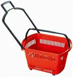 Bigapple Heavy Weight King Shopping Trolley, Load Capacity 25 kg (Red)