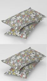 Gharsaaz Multicolor Printed Polycotton Pillow Covers Set of 4