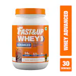Fast&Up Whey Advanced,24g Protein with Isolate+Hydrolysed, Banned Substance Free Whey Protein (912 g, Rich Chocolate)