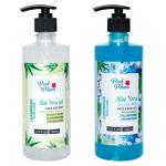 Pink Plums Aloe Vera And Ice Cool Mint Gel Moisturizer, 1000 Ml (Combo Of 2)