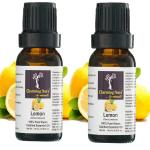 Charming Aura Lemon Essential Oil Pack of 2 (15ml each) Pure & Natural Steam distilled for Skin care, Diffuser, Aromatherapy