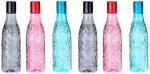 User Choise Kitchenware Multicolor Diamond Shape Plastic Drinking Bottle 1100 ml (Set of 6)