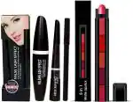 KA CAYLA Black 3in1 Mascara Set Volumes up with 5in1 Red Lisptick Combo Set