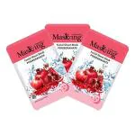 Masking Beauty Skin Regeneration Youthful Skin (Pomegranate) Natural Serum Facial Sheet Mask Suitable for Women & Men Lyocell Sheet Mask Pack of 03