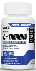 NUTRIJA L-Theanine 200MG 30 Capsules | Promotes natural Relaxation, Restoration and Relief of Stress | Reduces anxiety & Stress