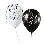 AMFIN Question Mark Balloon Maternity Photo Shoot Baby Shower Balloon Baby Shower Balloon Its a Boy or Girl Balloon (White & Black)