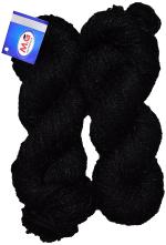 Simi Enterprise Black Wool Popeye Wool Hank Hand Knitting Wool, Art Craft Soft Fingering Crochet Hook Yarn, Needle Knitting Yarn Thread Dyed, 200 G