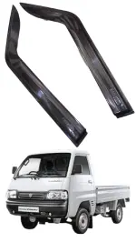 Flipin |super carry car black door visor side window deflector/ rain guard/ wind deflector/ flexible plastic/ non-breakable/ 1set of 2pcs.
