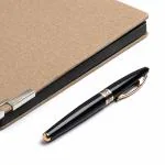 COI Diary TAN Brown Notebook - Vintage Faux Leather A5 Travel Journal to Do List Planner Diary for Business, Proffessional for Office Going Men and Women with Pen.