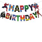 Festiko Superhero, Avengers, Marvel Happybirthday Theme Party Decoration Banner, Bunting, Avengers Party Favors For Kids Birthday Decoration (Banner, Bunting With Ribbon)