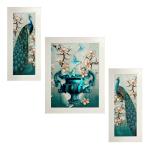 Indianara 3 Pc Set Of Paintings (1133) Without Glass (Col4)