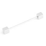 PELUCHE Classic Brass Rhodium Plated Collar Pin For Men