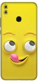 aadia Huawei Honor 8x Max Matte Vinyl Smiley Printed Mobile Skin Sticker with Scratch Resistant Lamination