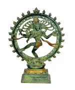 Dattatreya Multicolor Brass Lord Nataraja Shiva Idol For Home Office Temple Gift