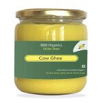 B&B Organics Desi cow ghee | Lab Tested | Perfect Aroma & Danedar Ghee | Curd-Churned | No Added Color and Preservatives, |100 % Pure & Hand made Cow ghee | Organic Ghee | Glass Jar 1 L