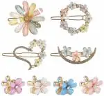 ACCESARS latest Korean fashion Style Flower Lock Hair Clip Pin mini Clutcher Hair Accessories set For Women And Girls (8 Pcs)