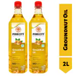 Pinkcity Wellness Pure Groundnut Oil 2 L | Wood Pressed | Peanut Oil | 2 x 1 Litre Bottle