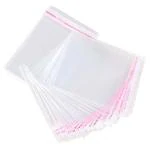 Agroha Plastic Polythene Clear Bags Small Size Pouches Transparent Self Adhesive BOPP Bags For Jewellery Packing Pack Of 100 Pieces (4 * 5 Inch (10 * 12.5 CM))