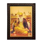 Hawai Gold Plated Guru Nanak Photo frame for Worship Use 36x26cm SFDI170BLKFRM