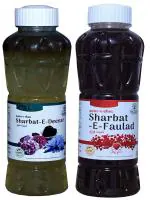 Natraj The Right Choice Sharbat-e-deenar and Sharbat- E-faulad - (750 X 2= 1500ml) (Pack of 2)