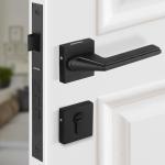 Plantex Heavy Duty Door Lock - Main Door Lock/Mortise Lock for Door/Door Lock for Bedroom/Home/Office/Hotel- 3 Brass Keys (7122 - Z-Black)