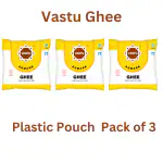 Vastu Cow Ghee 100% Authentic Cow Ghee with Rich Aroma for Better Immunity (500ML Pouch) (Pack of 3)