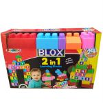 Halo Nation Red Plastic 2 in 1 Learning Blocks 24 pcs