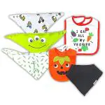 Tuddybuddy Baby Boy & Baby Girl Cotton Bandana Drool Bibs, 0-6 Months (Pack Of 6)