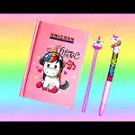 SV Traders Unicorn Stationary Set for Girls/Kids Unicorn Dairy+Unicorn Water Pen