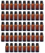 Mkd2 Rise Empty Amber Glass Bottles 10 ml (Set of 48) I Amber Bottles with Leak Proof Euro Dropper Black Cap. Ideal to Store Essential Oils, Fragrances, Medicines, DIY Perfumes, Homeopathy & Refillable