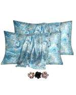 LAKULISH COLLECTION Print 10 Designed Satin Silk Pillow Cover With Envelope Closure (Set Of 2)