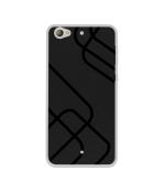Casotec Zig-Zag Black Line Design Printed Silicon Soft TPU Back Case Cover for LeTV Le 1S 