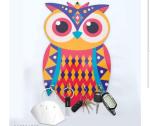 ANVIK Wall Mount Pine Wood Designer Owl Key Holder Keychain Holder Stand for Home and Office