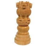 Santarms Handicrafts Wood Ashoka Pillar
