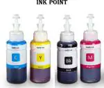 INK POINT Epson Tank L130 L220 L310 L360 L365 L380 L385 L405 L455 L485 Multicolor Ink Bottle pack of 4