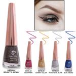 Looks United New Fashion Shimmer Glitter Metallic Eyeliner (Metallic Brunette Brown, Metallic Blush Pink, Metallic Canary Yellow, Metallic Pearl River Silver, Metallic Blue Orchid)Pack Of 5