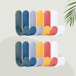 Hearch Hooks for Wall, Adhesive Hooks for Wall Heavy Duty, self Adhesive Hook, Wall hangings, Kitchen Accessories Items, Clothes Hanging, Sticky Photo Frame Hangers, Strong Hanger (12 pcs)